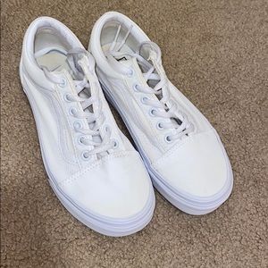 White Old Skool Vans